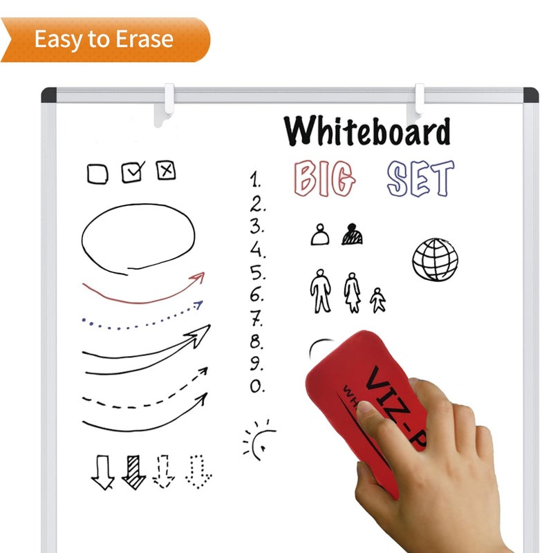 VIZ-PRO Magnetic Portable Easel Dry Erase Board, Flipchart Easel Stand Tripod Whiteboard, 24"W x 36"L - Image 5